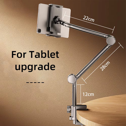 Tablet Holder Ipad Desk Stand with 360° Adjustable Foldable Metal Arm Tablet Bracket for Phone Tablet or Other 4~13In Devices