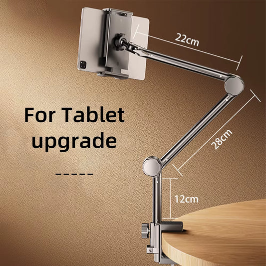 Tablet Holder Ipad Desk Stand with 360° Adjustable Foldable Metal Arm Tablet Bracket for Phone Tablet or Other 4~13In Devices